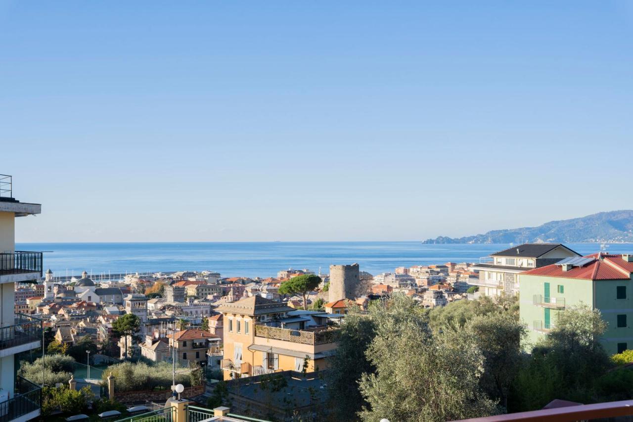 093 - Casa Panorama, Vista Mare E Vista Portofino, 500 Metri Centro Di Chiavari, Posto Auto Gratis Incluso 아파트 외부 사진