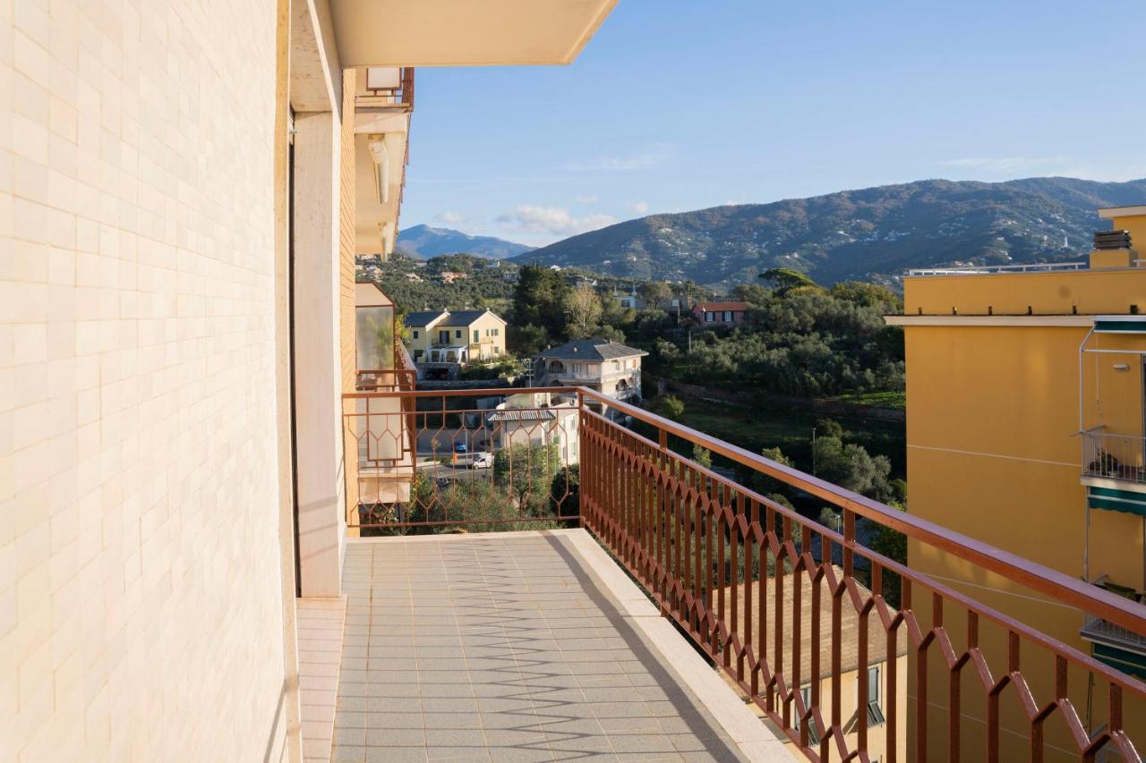 093 - Casa Panorama, Vista Mare E Vista Portofino, 500 Metri Centro Di Chiavari, Posto Auto Gratis Incluso 아파트 외부 사진